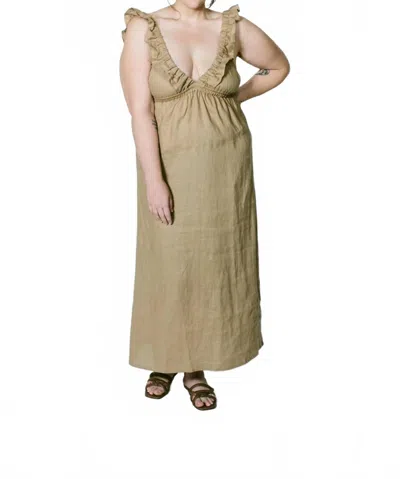 Harly Jae Milos Maxi Dress In Taupe In Brown