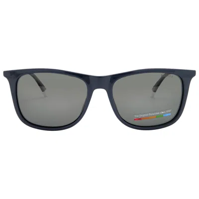 Polaroid Polarized Grey Square Ladies Sunglasses Pld 4145/s/x 0pjp/m9 55 In Blue