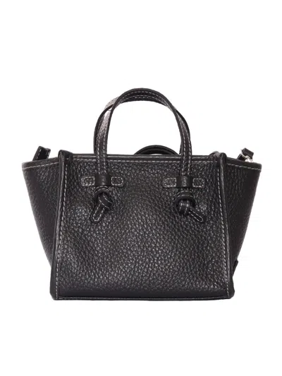 Gianni Chiarini Structured Smooth Cow Leather Handbag In Black