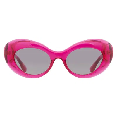 Versace Dark Grey Oval Ladies Sunglasses Ve4456u 533487 52 In Pink
