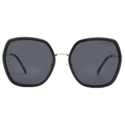 Polaroid Core Polarized Grey Butterfly Ladies Sunglasses Pld 6153/g/s 0kb7/m9 58 In Black