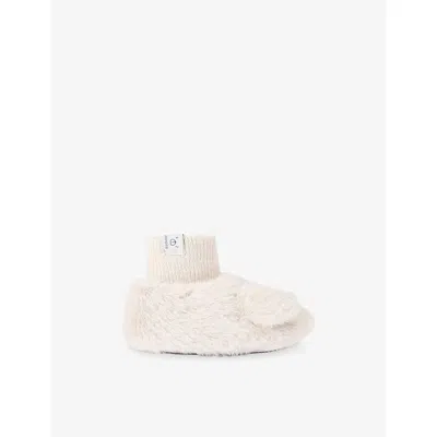 Liewood Bone Kids' Basim Rabbit Faux-fur Slippe In Neutral