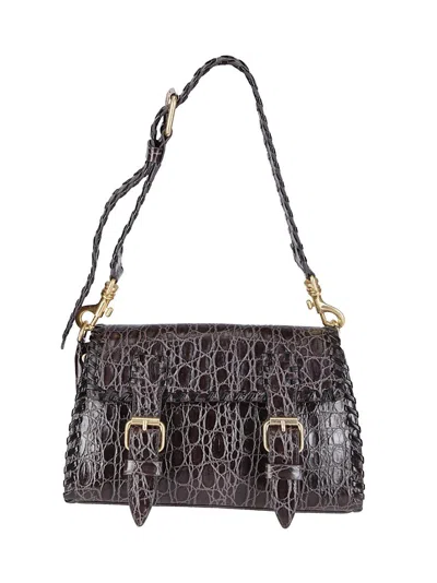 Dries Van Noten 00110-bw252-satchel236-596 W. L.bag In Gray