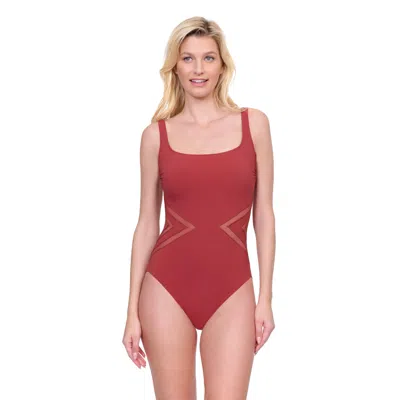 Gottex Day Dreamer Square Neck One Piece In Red