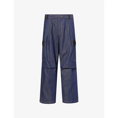 Carhartt Mens Nd Ocean Cavern  Wip X Nicholas Daley Cargo Denim Trousers In Blue