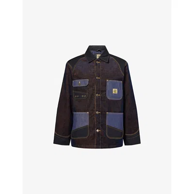 Carhartt Mens Nd Dark Navy Mustard  Wip X Nicholas Daley Chore Corduroy Jacket In Brown