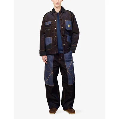 Carhartt Mens Nd Dark Navy Mustard  Wip X Nicholas Daley Chore Corduroy Jacket In Brown