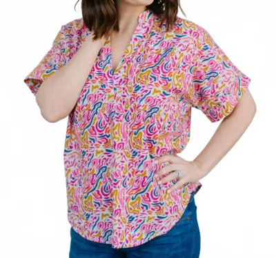 Michelle Mcdowell Rachel Top In A New Day Berry In Multi