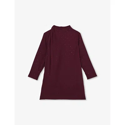 Reiss Berry Coco Embellished Woven Dress 3-9 In Purple