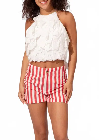 Allie Rose Coco Halter Top In White In White