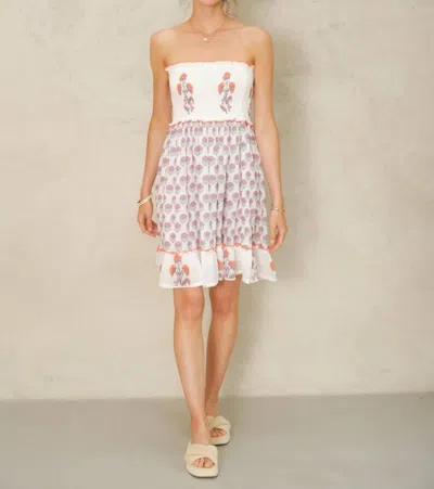 Mabe Cadi Print Sundress In White In Multi