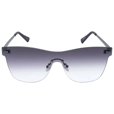 Guess Factory Grey Gradient Shield Men's Sunglasses Gf0186 91w 00 In Blue