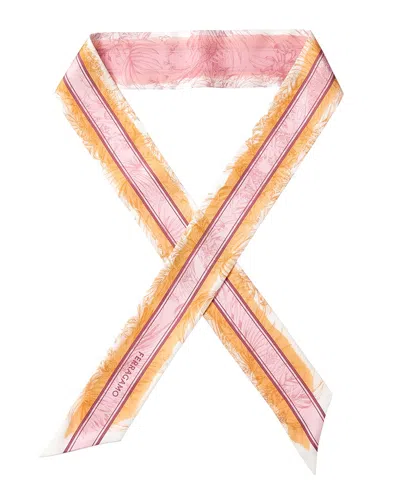 Ferragamo Mini Silk Bandeau With Gravure-print In Multi