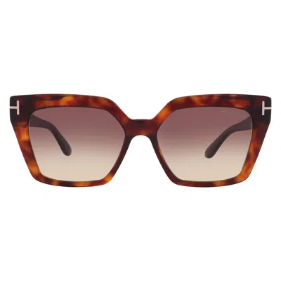 Tom Ford Winona Brown Gradient Cat Eye Ladies Sunglasses Ft1030 52f 53 In Brown