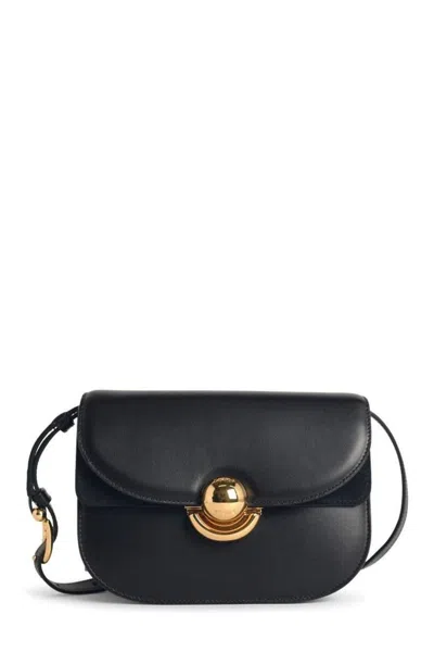 Furla Compact Black Bag With Rounded Flap In Black