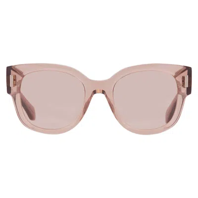Ferragamo Pink Oval Ladies Sunglasses Sf2007s 260 51 In Neutral