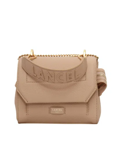 Lancel Sac Rabat S Structured Textured Calfskin Handbag In Pink