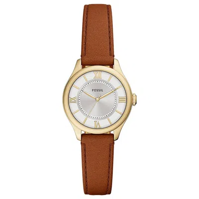 Fossil Women's Gilmore Silver Dial Watch In Brown