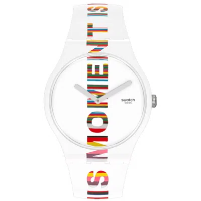 Swatch Art Peace Hotel Time's Magic White Dial Watch In White