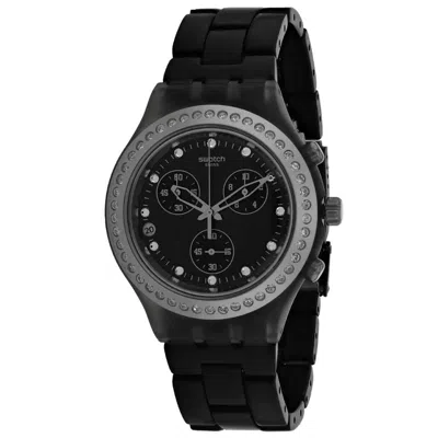 Swatch Women's Full Blooded Stoneheart Watch In Black