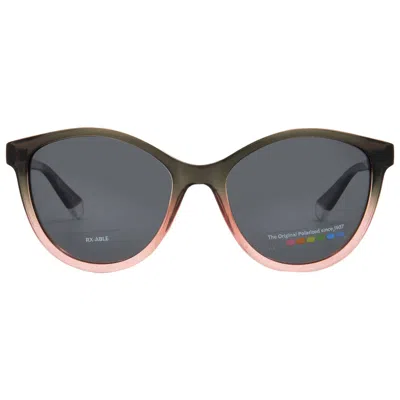 Polaroid Polarized Grey Oval Ladies Sunglasses Pld 4133/s/x 0iwb/m9 55 In Gray
