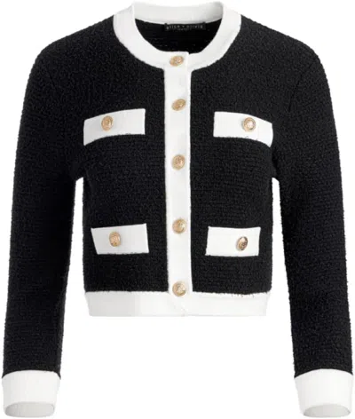 Alice And Olivia Claira Short Jacket In Black