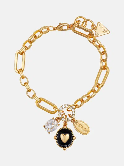 Guess Factory Gold-tone Charm Bracelet In Gold