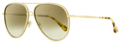Jimmy Choo Women's Aviator Sunglasses Triny/s J5gjl Gold/honey Havana 59mm In Green