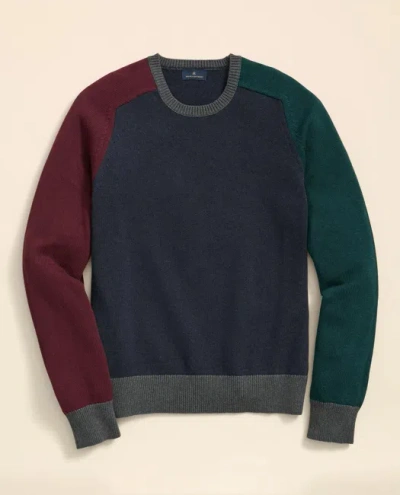 Brooks Brothers Colorblock Crewneck Sweatshirt In Multi