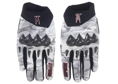 Pre-owned Supreme Fox Racing Dmx Bomber Gloves In Snow Camo In Multi