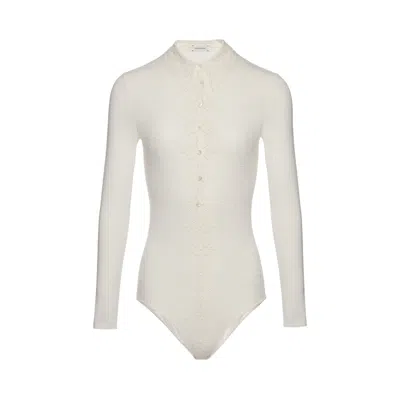 Pre-owned Magda Butrym Bodysuit 'cream' | White | Women's Size 38
