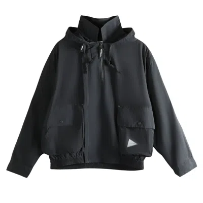 Pre-owned And Wander Water Repellent Light Jacket 'black' | Men's Size L