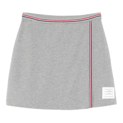 Pre-owned Thom Browne Mini Wrap Skirt 'light Grey' | Women's Size 40 In Gray