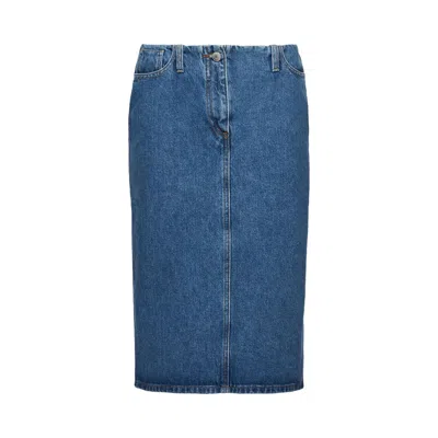 Pre-owned Magda Butrym Denim Skirt 'blue' | Women's Size 36