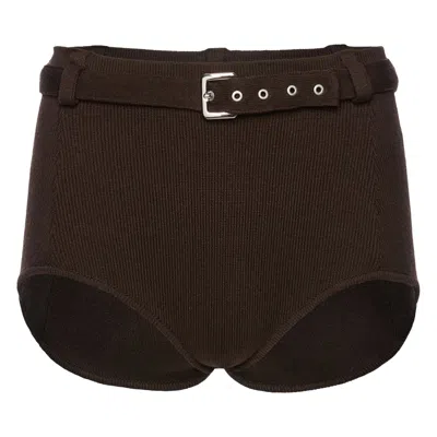 Pre-owned Magda Butrym Knitwear Shorts 'brown' | Women's Size 38