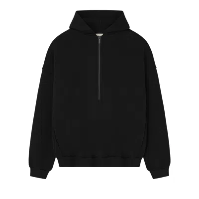Pre-owned Fear Of God Athletic Halfzip Hoodie 'black' | Men's Size L