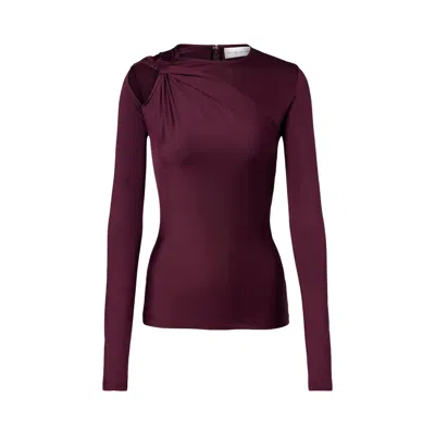 Pre-owned Victoria Beckham Twist Armhole Detail Top 'merlot' | Red | Women's Size 6