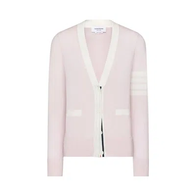 Pre-owned Thom Browne Relaxed Fit V Neck Knitwear 'light Pink' | Women's Size 38
