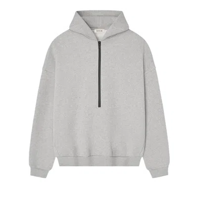 Pre-owned Fear Of God Athletic Halfzip Hoodie 'melange Grey' | Men's Size M In Gray