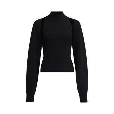 Pre-owned Alaïa Cut Out Jumper 'noir Alaia' | Black | Women's Size 38