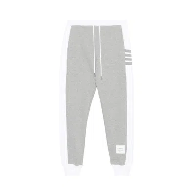 Pre-owned Thom Browne Seamed In 4 Bar Stripe Sweatpants 'light Grey' | Men's Size 2 In Gray
