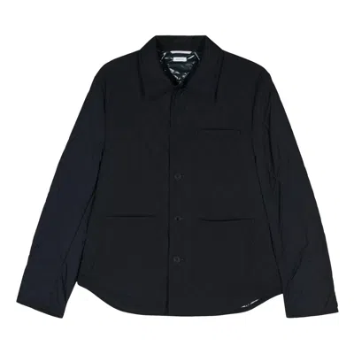 Pre-owned Thom Browne Quilted Shirt Jacket With Applied Pockets 'navy' | Blue | Men's Size 3