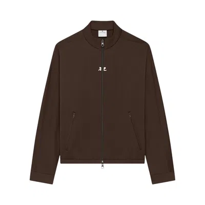 Pre-owned Courrèges Interlock Tracksuit Jacket 'chocolate' | Brown | Men's Size S