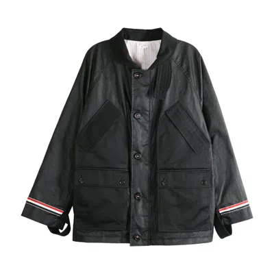 Pre-owned Thom Browne Cropped Shawl Collar Field Jacket 'black' | Men's Size 3
