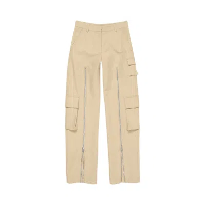Pre-owned Acne Studios Layered Satin Trousers 'beige' | Tan | Women's Size 38 In Brown