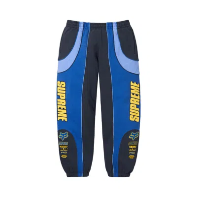 Pre-owned Supreme X Fox Racing Sweatpant 'navy' | Blue | Men's Size L