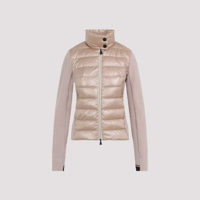 Moncler Padded Zip-fastening Jacket In Gold