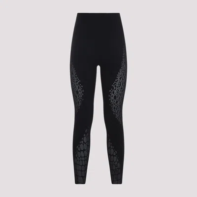 Wolford Snakeskin Pattern Stretch Leggings In Black