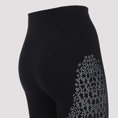 Wolford Snakeskin Pattern Stretch Leggings In Black