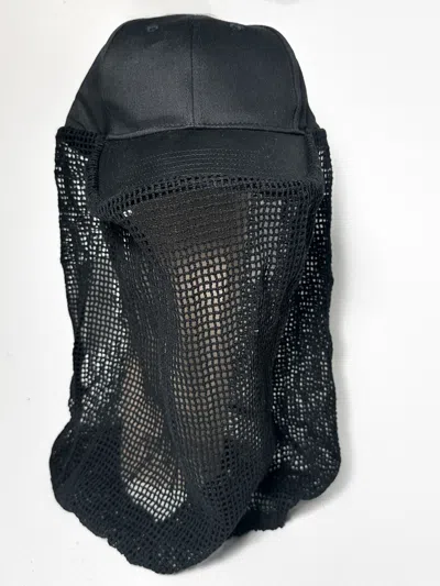 Pre-owned Raf Simons Grail Ss03 Consumed Mesh Net Hat Nwt In Black